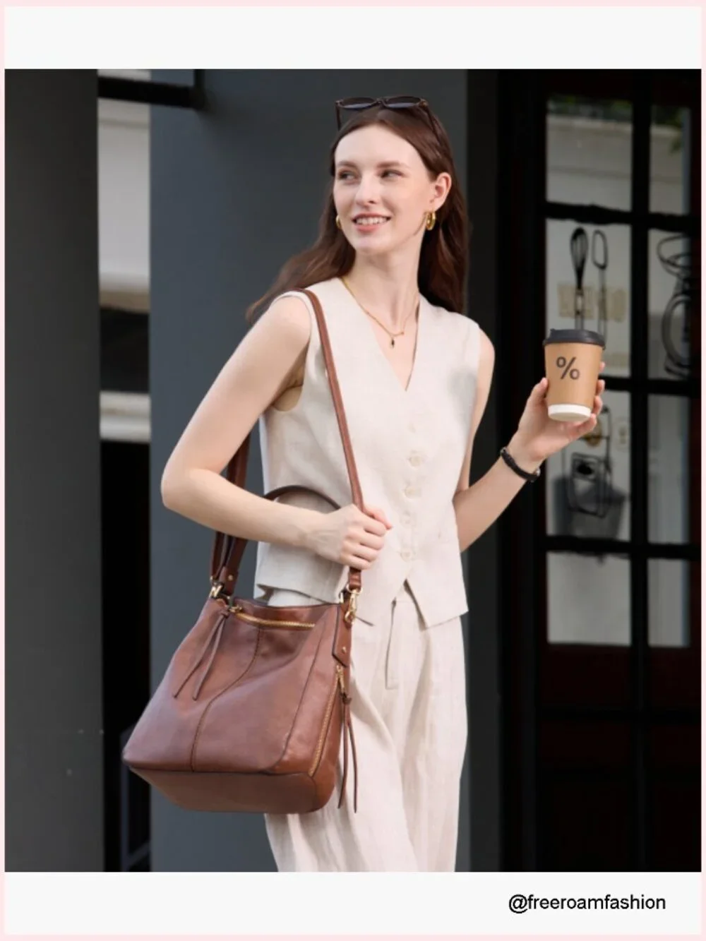 Vintage Hobo Crossbody Bag Faux Leather Large Shoulder Tote Purse